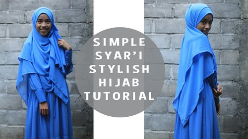 Simple, Syar'i, Stylish Hijab tutorial #1 | triadilah - YouTube