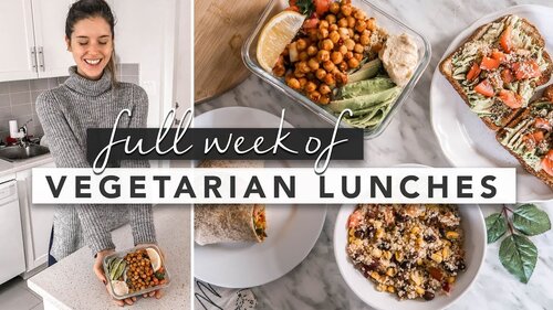 Healthy Vegetarian Lunch Ideas From Monday to Friday | by Erin Elizabeth - YouTube