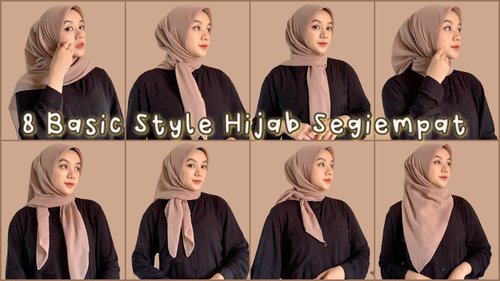 Tutorial Hijab Segiempat Simple untuk Sehari-hari, Kondangan, Wisuda, Lamaran, Kerja dan Kuliah - YouTube