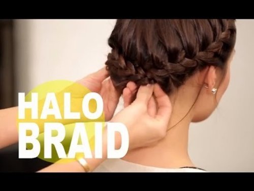 The Perfect Halo Braid for Short Hair | NewBeauty Tips and Tutorials - YouTube