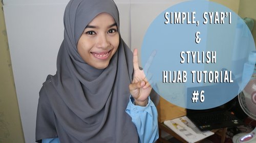 Simple, Syar'i and stylish Hijab Tutorial #6 | triadilah - YouTube