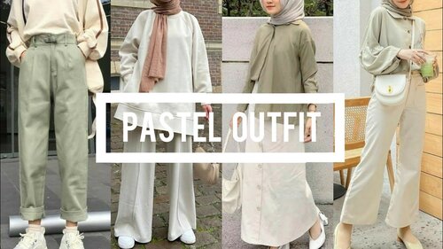 Inspirasi ootd warna pastel hijab - YouTube