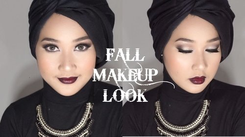 Dark Lip + Hijab Tutorial | Fall Makeup Look | Dian Ayu - YouTube
