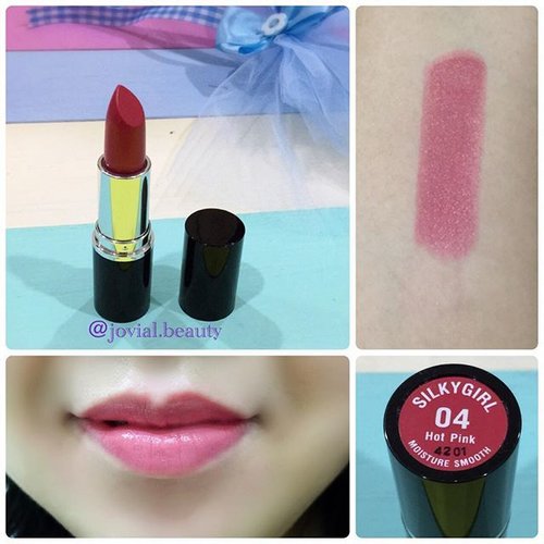 Good afternoon, here is more #lipswatch of my @silkygirl_id new #lipstickcollection 💄 Moisture Smooth Lipstick in #HotPink 💋 Unlike the hot pink color that most US lipstick have; I find this Silky Girl hot pink is more wearable for my Asian Skin-tone ☺️ not too daring, but not too mauve too. love it! 💖 #jovialbeauty #clozetteid #clozette #clozetter #makeup #swatch #makeupswatches #flatlay