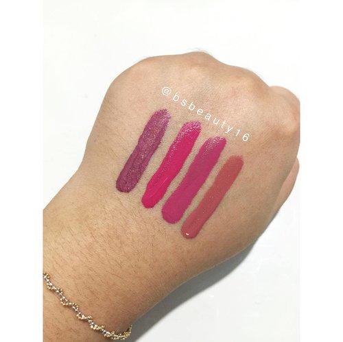 Swatch | Rimmel London
Hand swatches of my all time favorite liquid lipstick, @rimmellondonau Provocalips 16HR Kiss Proof Lip Color. (L-R) Kiss Fatal (230), Little Minx (310), I'll Call You (200), & Make Your Move (730). Which one is your favorite? Mine is Make Your Move & I'll Call You . It's perfect for daily look to the office 😃😘 #bsbeauty16 #swatches #makeup #clozetteid #beauty #motd #rimmellondon #rimmel #rimmelprovocalips