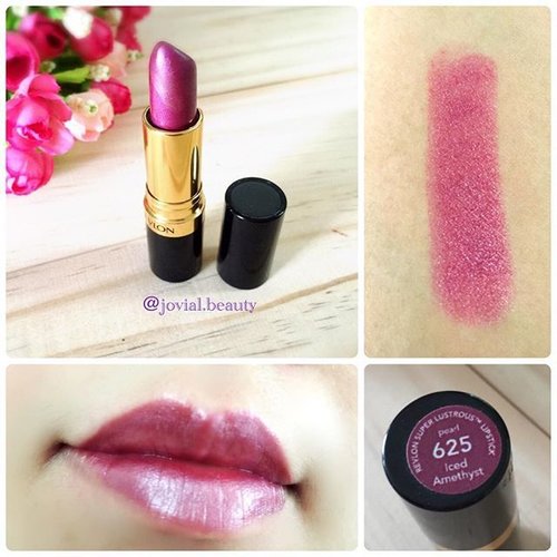 Feeling #vampy? This Ice Amethyst will definitely rock that look out cooly! @revlonid #lipstickswatch #lipstick #jovialbeauty #clozetteid #clozetter #flatlay #makeup #makeupreview #makeupswatches