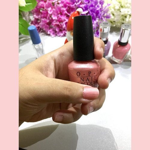 Here is how the #Opi #NailLacquer - Royal Flush Blush looks like ☺️ my fave color of all time 💕 #bellereneebeauty #day4 Year End Favorite - #nailpolish 💅 #jovialbeauty16 #clozetteid #nail #nailcolor #beauty
