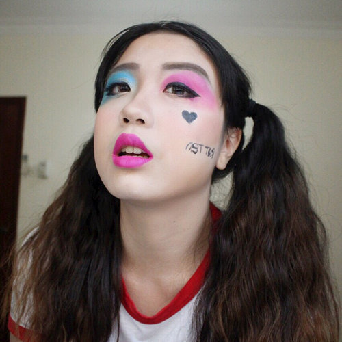 In the mood of:harley quinn makeup