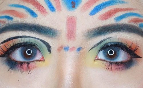 Rainbow Parade Makeup. I got inspired by one of photo in @undiscovered_muas 😍😍. I'm using @katvondbeauty Metal/Matte Shadow, @kyliecosmetics eyeshadow, @benefitindonesia ka-brow, single lashes from @hm and @nyxcosmetics_indonesia eyeliner with @x2softlens Ice Grey no.04 as my softlenses.
.
.
.
.
.
.
@indobeautygram @beautynesiamember @clozetteid #clozetteid #indobeautygram #indobeautyvlogger #indobeautyblogger #beautyblogger #beautyjunkie #beautynesia #beautylover #beauty #makeupporn #makeuplook #makeupvideo #makeuplover #makeuptutorial #wakeupandmakeup #undiscovered_muas #featuremuas #pridemonth #pride #pride2017 #pridemakeup #rainbowmakeup #rainbow #jeffreestar #katvond @featuremuas @undiscovered_muas @underratedmuas #colorfulmakeup #colorfuleyes #metalmatte #burgundypalette #nyxcosmeticsid
