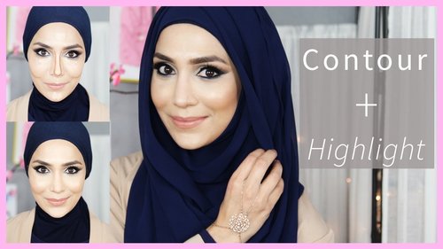  MY CONTOUR + HIGHLIGHT WITH ANASTASIA BEVERLY HILLS + LA GIRL | Amena - YouTube #makeup tutorial #hijab makeup