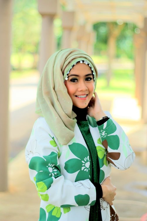 Go Green! #beauty #hijab #makeup #wardah 