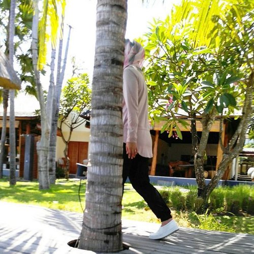 Sim salabim, aku masuk ke dalam batang pohon kelapa. Hahaha.. #halu #iyainajakakaaaa #joke #silly #sillyme #clozetteid #starclozetter #backintheday #lombok