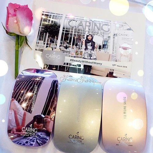 Thank you so much for having me, @caringbybiokos_mt, in the launching of the brand new skin care makeup 😻💕😻💕.Look at how luxurious and beauuutiful the packaging of these compact powder!! It reminds me of korean cell phones which were really trending few years ago. I couldn't stop be like "yeoboseyeo?! Yeoboseyeo?!" 📞📞📞 with that powder, LoL 😂😂😂 I remember I really wanted that phone after seeing it on K-Drama 😂😂😂.But now I want these compact powder more than the phone, and now I have three of these cuties! All of them! Yes! I'll talk about them later insha Allah!#.PS: I really had fun in the event! ^_^  #caringbybiokos #beautywithoutworry 💕💕💕.#clozetteid #clozetteambassador