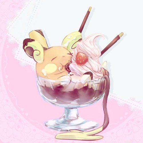 I want to explain something to you all but it’s too complicated to explain and I wonder whether you may take it the way I wish you will do, so because I’m still doubting, let me give you a Raichu Choco Ice Cream instead. (sorry I didn’t get the artist’s name 💔)..#pokemon#raichu#gottacatchemall