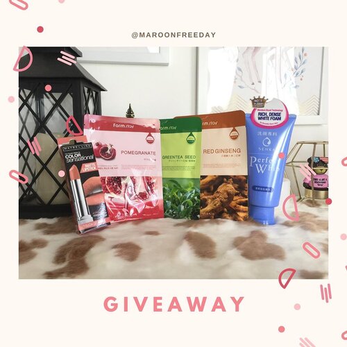 [GIVEAWAY]Happy Saturday!Untuk menghibur kamu yang lagi bosen #dirumahaja aku bikin giveaway kecil-kecilan berhadiah facial wash, lipstik dan sheet mask biar kamu bisa menikmati waktu #dirumahaja dengan maskeranCaranya gampang banget!1. Follow aku @maroonfreeday2. Subscribe Youtube Channel aku, klik link di bio!3. Komen DONE dibawah ini dan mention ke 3 teman kamu. Cukup 1x komen aja ya, gak perlu spam.4. Share di story kamu dan tag aku biar aku tau kamu udah share story.Simpel banget kan? Yuk ikutan, giveawaynya cuma sampai tanggal 18 April 2020#clozetteid#giveawayindo #giveawaymakeup  #giveawayhunter #giveawayindonesia  #infogiveaway #kuisberhadiah #giveawayalert