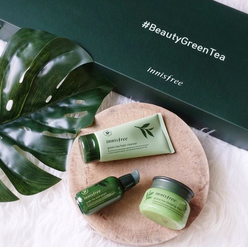 Are you ready for my #beautygreentea review? I’m getting it set for you soon!! Cooking a little bit longer 🤗 I’m revealing the three of my current favs to soothe my currently raging and sensitive skin. .
.
.
.
Thank you @innisfreeindonesia for spoiling me with such a huge gigantic PR package, by far the largest I’ve ever received #innisfree #innisfreeindonesia #innisfriends #greenteaseedserum #shotbystevie #clozetteid #beauty #skincare #kbeauty #flatlay