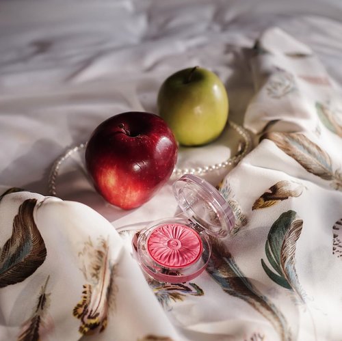 The classic favourite blush of all time - @cliniqueindonesia Cheek Pop ! Can you guess the shade? 🍓 #cliniqueID #cliniqueindonesia #cheekpop....#exploretocreate #explore #clozetteid #shotbystevie #makeup #beauty #style #flatlay #apple #shadow #sunlight