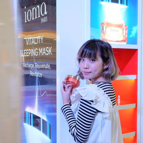 Yesterday attending @iomaindonesia special event product launching “Recharge Your Skin In A Flash At Night “ with  @jean_michel_karam the CEO of IOMA❤️❤️❤️ so excited to try out their Vitality Sleeping mask let's recharge, rejuvenate, Revitalize😊...Sssst.. a new exciting concept is coming! The IOMA mini Personalized manufacturing machine will come soon  to every IOMA counters where it will help you create your own personalized Ma Creme based on your skin needs❤️..It was nice meeting @jean_michel_karam in person and gained better insight about our skin and skincare. Thus making @ioma_paris no. 1 personalized skincare in the market ✨