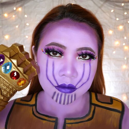 THANOS(WATI) 😂👿
HALLOWEEN CHALLENGE 31/31
🎃 #31daysofhalloween 🎃
.
Tadinya mah mau beneran bikin Thanos yg asli, cm tb tb kepikiran kalo di twist jadi cewe gimana ya 🤔
Eh jadinya gini hahaha
Kasih nama THANOSWATI aja kaliyah? 😂
Supervillain yg beneran jahat ini nih wkwkwk
Another submission for #BringOutTheBoo by @nyxcosmetics_indonesia #nyxcosmetics #nyxcosmeticsid
Ikutan yuk @sitaayu24 @rockmansick
.
#wakeupandmakeup #halloween2019 #halloweenmakeup #halloween2k19 #halloweenmakeupchallenge #makeupoftheday #makeuphalloween #halloweenedition #motd #flovivi #clozetteID #cchannel #cchannelid