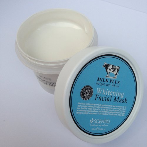 My recent fav facial mask by Scentio Milk Plus, it can make my skin soft and brighter :)) love it the scent!