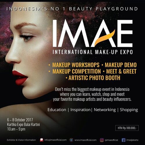 Have a nice friday...
Hi jangan lupa hadir ke event International Makeup Artist @imaeofficial di balai kartini tgl 6-10 oktober 2017
Akan banyak promo menarik & free gift dari @mukka kosmetik
.
Siang ini aku akan datang kesana, kalau bertemu nanti jangan lupa sapa aku ya... *tenang aku gak gigit kok 🙈😜 #imaeofficial #imae #mukkakosmetik
#potd #bestoftheday #event #beautyevent #beauty #clozetteid #makeup #lifestyle #lifestyleblogger #like4like #likeforlike #instagood #influencer #beautyblogger #blogger #beautybloggerid #bloggerceria #kbbvmember #indonesianbeauty