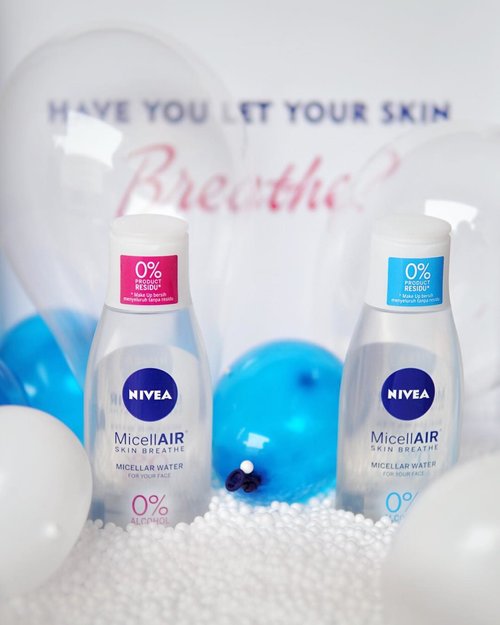 Have you let your skin breathe? 
Yeay... today is launching Nivea MicellAIR Skin Breathe 🎉. Congrats 🎊But so sad I can't to attend this event. 😭
.
The magical power of NIVEA MicellAIR SKIN BREATHE® micellar water. This all-in-1 make-up remover: 
1. removes make-up effectively 
2. gently & deeply cleanses 
3. refreshes without leaving residue on your skin. .
The gentle yet effective formula can be used on face, eyes and lips. No rinsing. No perfume. No rubbing. Gentle for eyelashes.
.
HOW IT WORKS? Coming soon on my blog!
.
#cleansedbynivea #skinbreathemoment #skinversation #fdbeauty #niveaindonesia #niveainfluenster #beauty #skincare #clozetteid #skincareaddict #beautyregimen #nivea