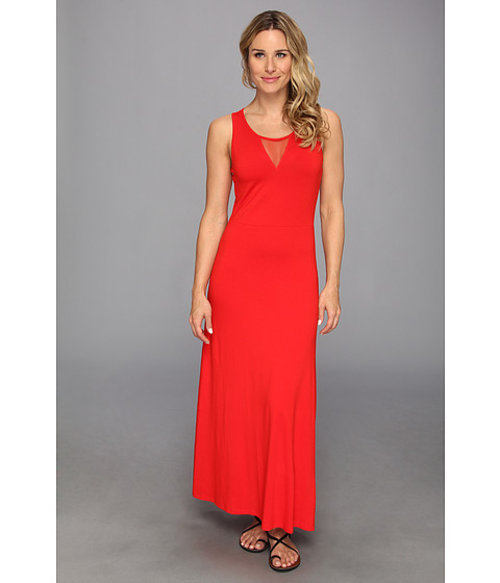 Vince Camuto S/L Maxi Dress w/ Mesh Inset Classic Red - Zappos.com Free Shipping BOTH Ways