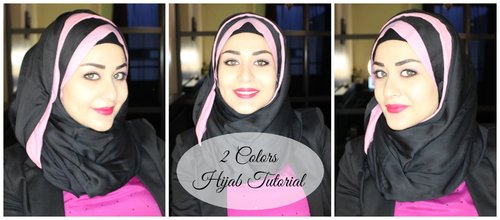 HIjab Tutorial untuk berwajah bulat#HijabTutorialRoundFace |Two Colors Hijab Tutorial - Hijab avec deux couleurs - YouTube|