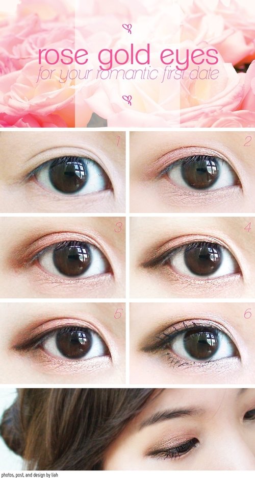 rose gold eyes tutorials