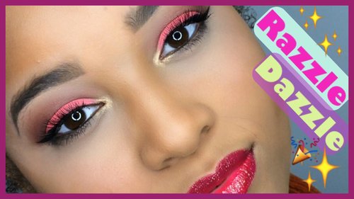 Razzle Dazzle New Year Makeup w/Glitter Lips Tutorial | COLLAB - YouTube