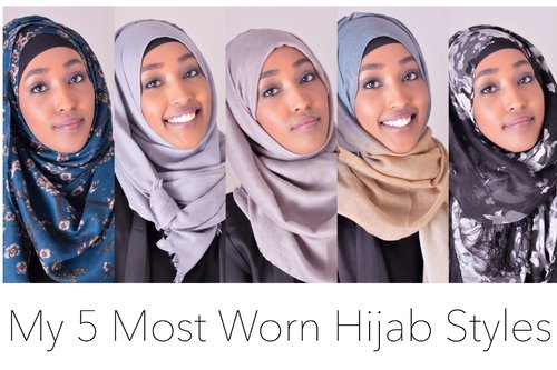 HIJAB TUTORIAL - My 5 Most Worn Hijab Styles - YouTube