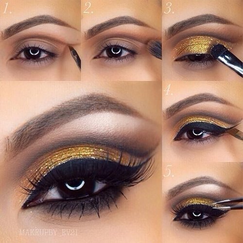 golden eye makeup tutorial