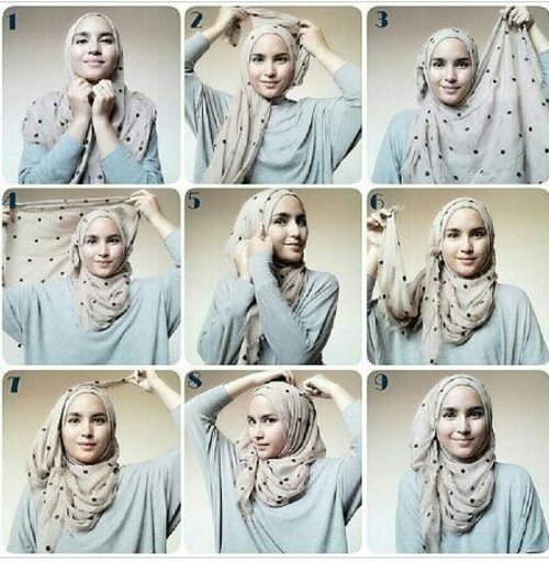 hijab tutorial: lovely polkadot