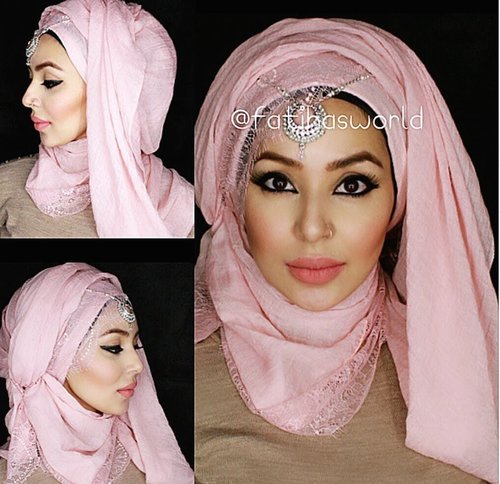 3 Party hijab styles: Hood effect and turban-ish style |by fatihasworld - YouTube#CIDBraids