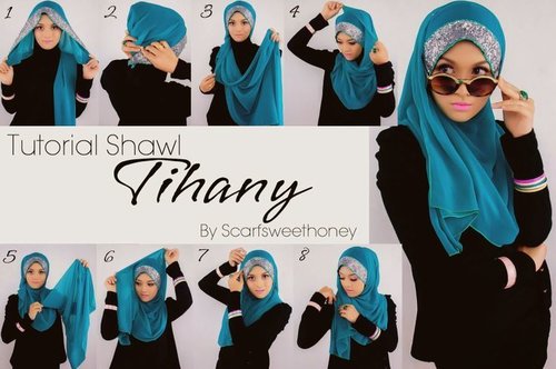 sequin blue hijab