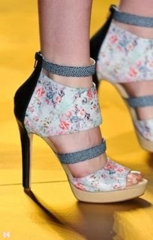 romantic flowery heel