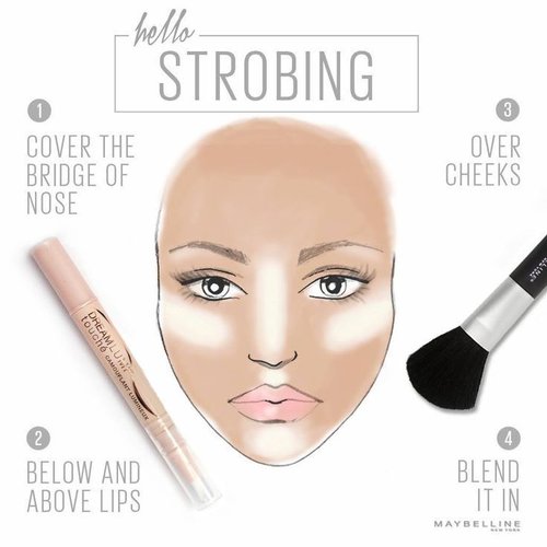 How to Strobing - Strobing is here. A nifty technique that beats contouring. Just dab Maybelline Dream Lumi in key spots, blend in and BOOM! Shine on you crazy diamond.