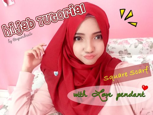 Hijab with Love Pendant Tutorial by ayuindriati - YouTube
