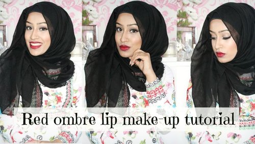 Subtle Red Ombre Lip Make-Up Tutorial - YouTube