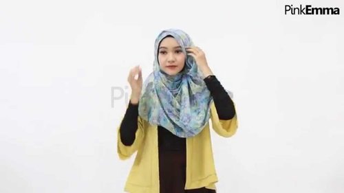 Tutorial Hijab Drapery Menggunakan Pashmina - YouTube