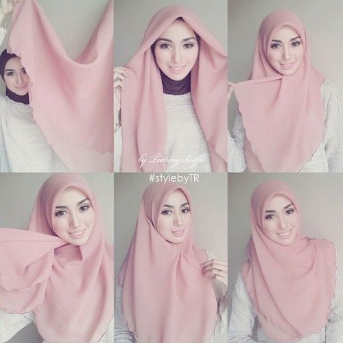 inspirasi hijab padu padan white