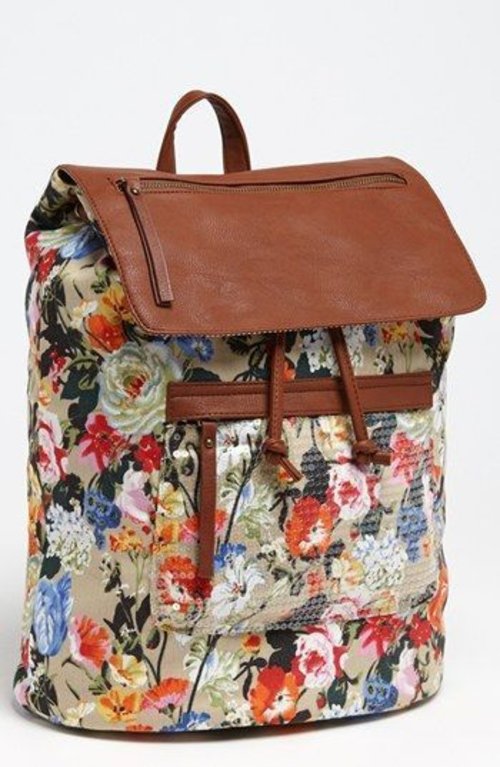 Love the fun patterns and colors of this @Steve Benson MADDEN canvas backpack!