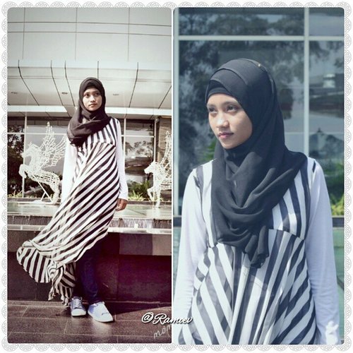 #latepost #modeling #clozetteid #HOTD #OOTD #BackToBlack #blackandwhite #fashion #hijabfashion #tangerang #visittangerang #visitindonesia