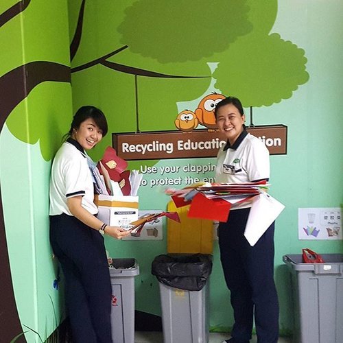 For us, fabulous is doing recycling! It means to love our earth as well. 
In our work place, recycling is one of the thing we need to do and share to the children we teach. So, even we teach in different level but we like to meet at this corner to do this every Friday! 😊😊 Let's go green! 
#weloveourjob
#clozetteid #btpartnerinfab #butterflytwistsseasons