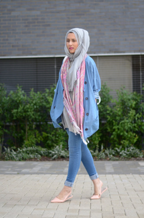 hijab with denim