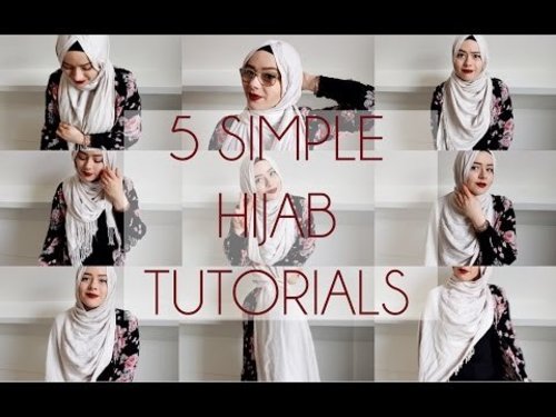 5 Simple, Elegant Hijab Tutorials - Glasses-Friendly! ll HIJABONITA - YouTube