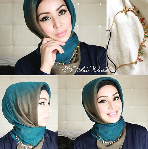 Turkish style with border/bridal turkish hijab|by fatihasWORLD - YouTube