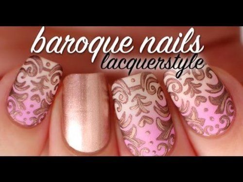 Baroque Nail Art Tutorial | Lacquerstyle - YouTube