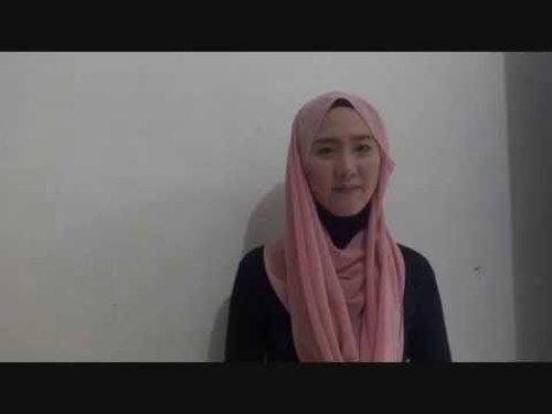 Hijab tutorial Old Rose Pashmina - YouTube