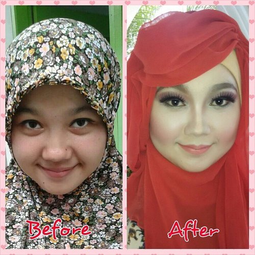 #beforeafter #makeup #makeupbyme #nocukuralis #hijabers #hijabstyle #hijabbyedelyne #makeupbyedelyne #muaindonesia #mua #indonesianbeautyblogger #clozetteid